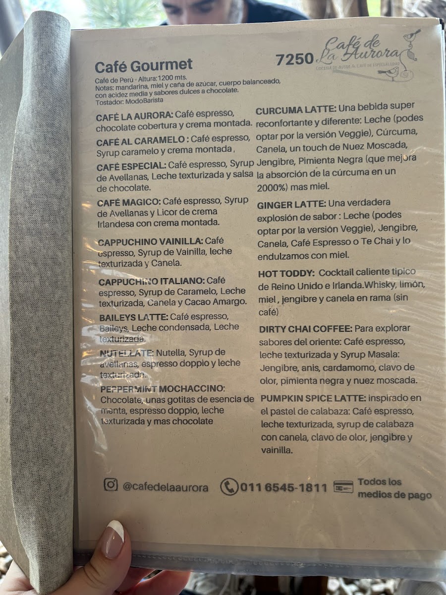 Menu Café De La Aurora-1